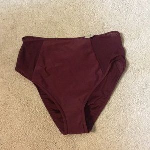 Forever 21 High waisted maroon bathing suit bottom